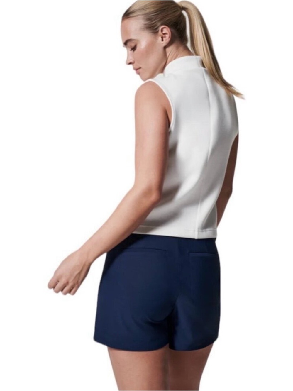 Spanx NWT Midnight Navy Blue 4" Sunshine Shorts, Women's Size L